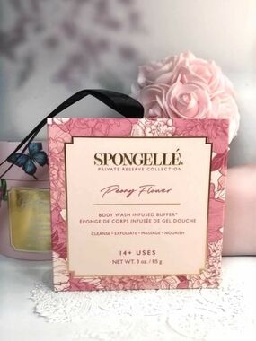 Spongelle Peony Flower Boxed Buffer Spong LE Private Reserve Collection 85g BNIB